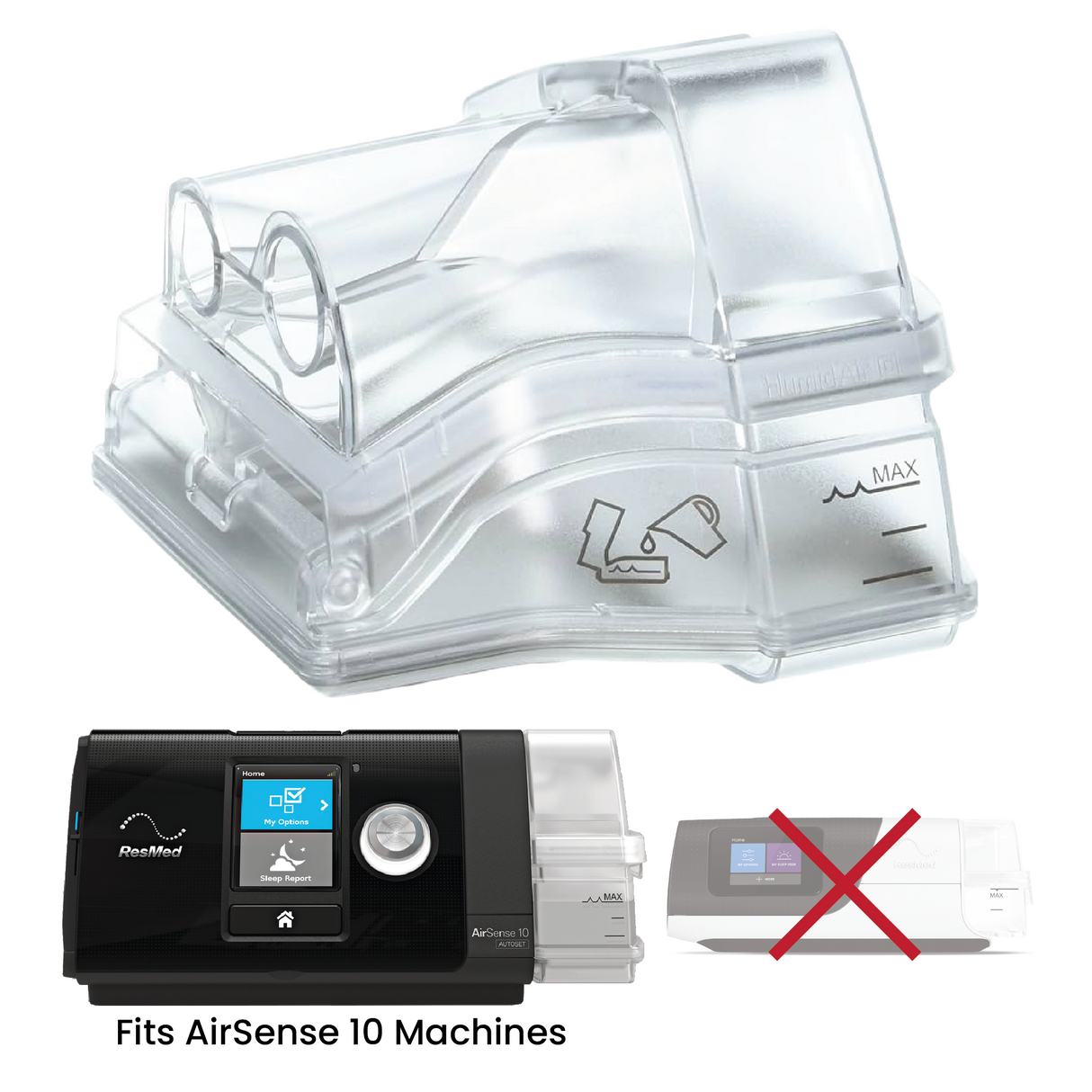 Chambre à eau nettoyable pour humidificateur chauffant AirSense™ 10, AirStart™ 10 et AirCurve™ 10 Humidair™