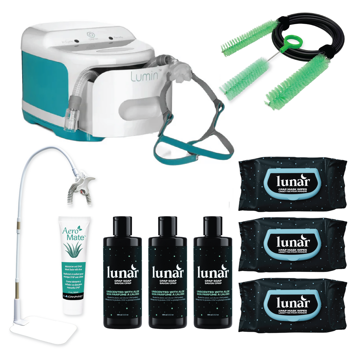 Ensemble de nettoyage CPAP Extra Essentials