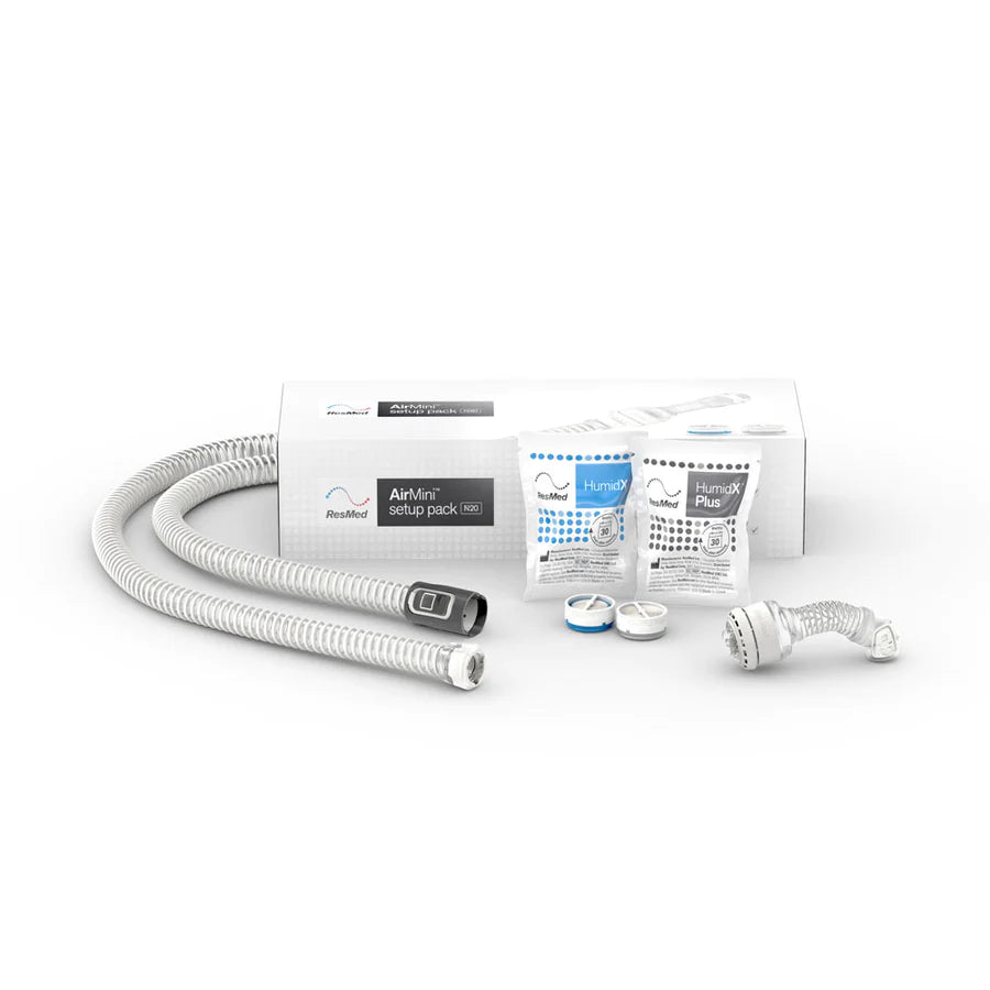 Appareil CPAP de voyage AirMini™ AutoSet™ avec pack d'installation N20 + ensemble de masques N20