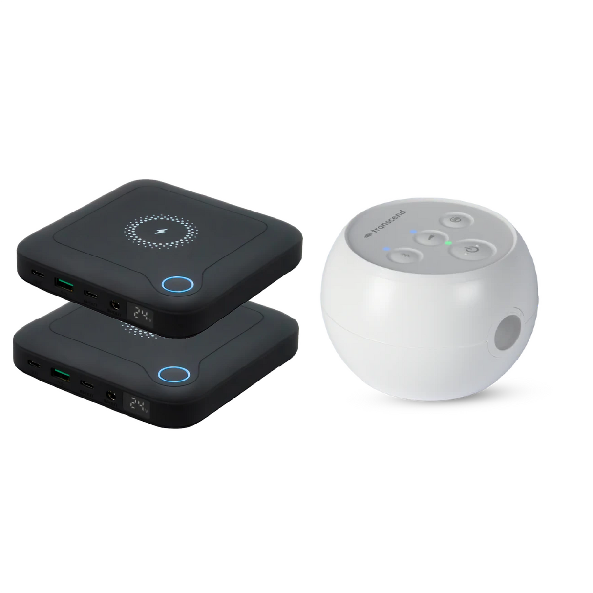 Machine CPAP Transcend Micro Auto + batterie CPAP Go-Battery, paquet de 2